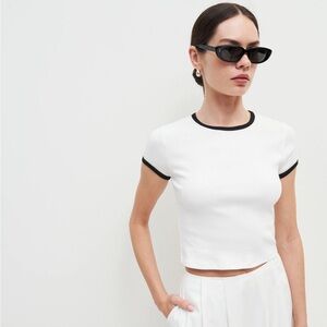 Reformation - Ringer Muse Tee in Ivory Coast- Size XS